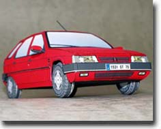 Papercraft recortable y armable del coche Citroen ZX Club 1.8i. Manualidades a Raudales.